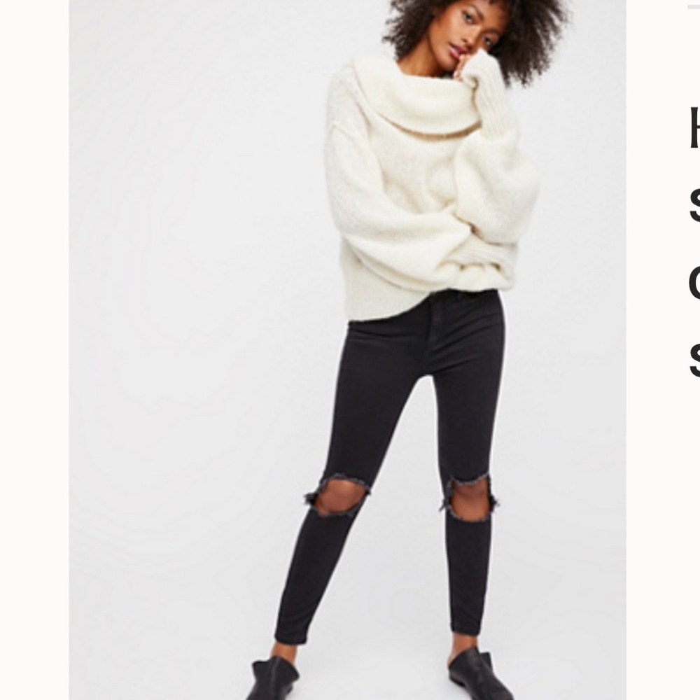 High-Rise Busted Skinny Jeans (Free  People)